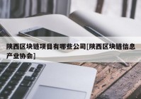 陕西区块链项目有哪些公司[陕西区块链信息产业协会]