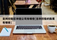 吉利控股区块链公司有哪些[吉利控股的股票有哪些]